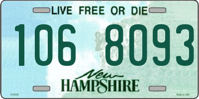 NH license plate 1068093