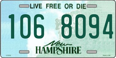 NH license plate 1068094