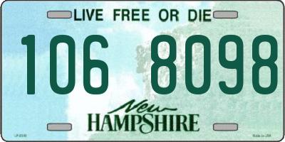NH license plate 1068098