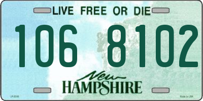 NH license plate 1068102