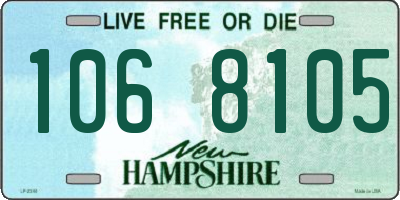 NH license plate 1068105