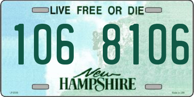 NH license plate 1068106