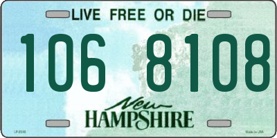 NH license plate 1068108