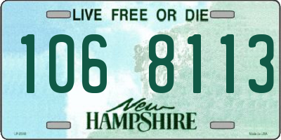 NH license plate 1068113