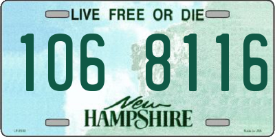 NH license plate 1068116