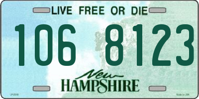 NH license plate 1068123