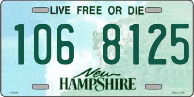 NH license plate 1068125