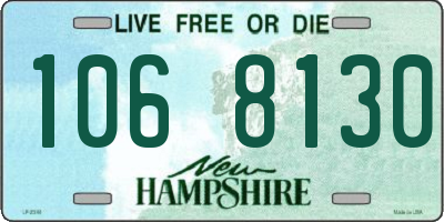 NH license plate 1068130