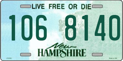 NH license plate 1068140