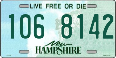 NH license plate 1068142