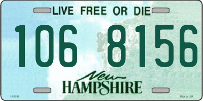 NH license plate 1068156