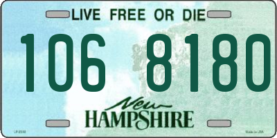 NH license plate 1068180