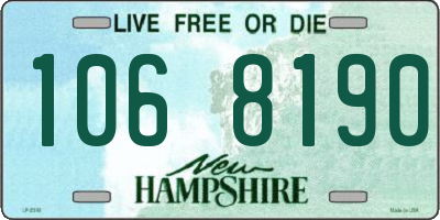 NH license plate 1068190