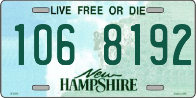 NH license plate 1068192