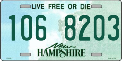 NH license plate 1068203