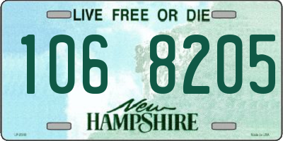 NH license plate 1068205