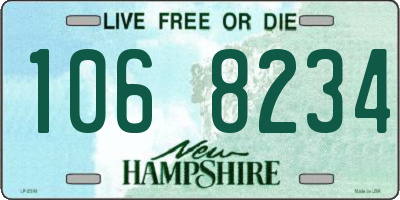 NH license plate 1068234