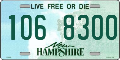 NH license plate 1068300