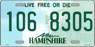 NH license plate 1068305