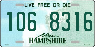 NH license plate 1068316
