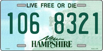 NH license plate 1068321
