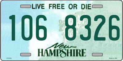 NH license plate 1068326