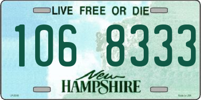 NH license plate 1068333