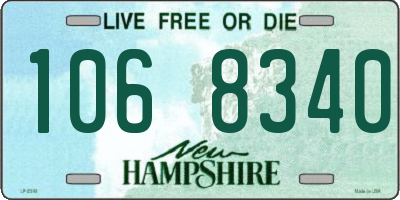 NH license plate 1068340