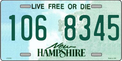 NH license plate 1068345