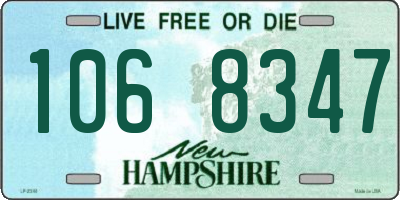 NH license plate 1068347