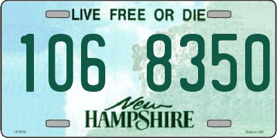 NH license plate 1068350