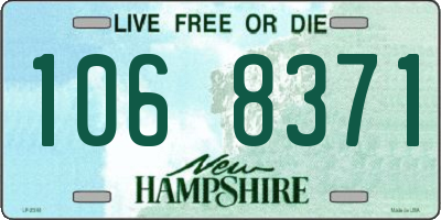NH license plate 1068371