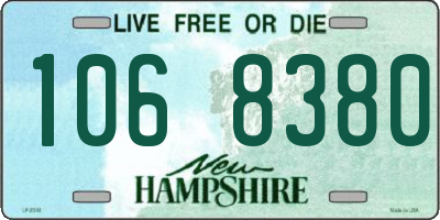 NH license plate 1068380