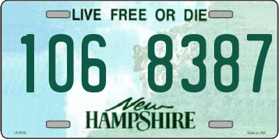 NH license plate 1068387
