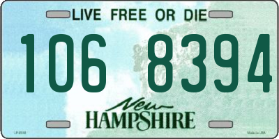 NH license plate 1068394