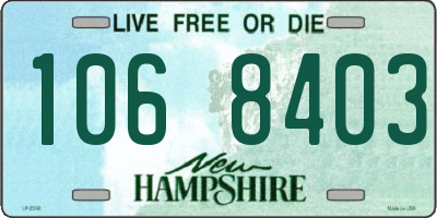 NH license plate 1068403