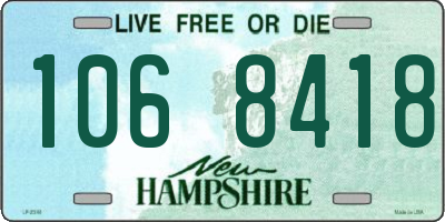 NH license plate 1068418