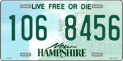 NH license plate 1068456