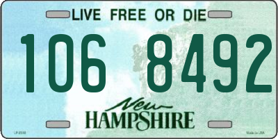 NH license plate 1068492