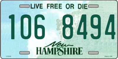 NH license plate 1068494