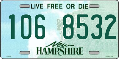 NH license plate 1068532