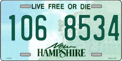 NH license plate 1068534