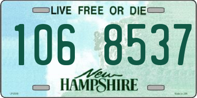 NH license plate 1068537
