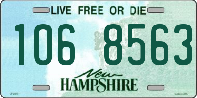 NH license plate 1068563