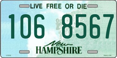 NH license plate 1068567