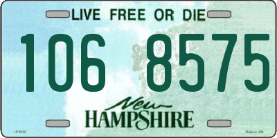 NH license plate 1068575
