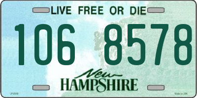 NH license plate 1068578