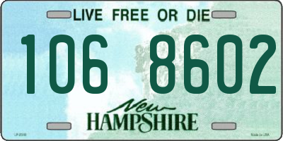 NH license plate 1068602
