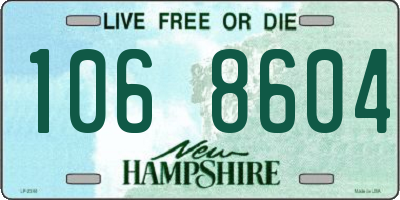 NH license plate 1068604
