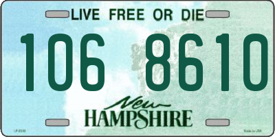 NH license plate 1068610